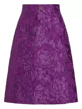 Жаккардовая юбка мини DOLCE & GABBANA, фиолетовый