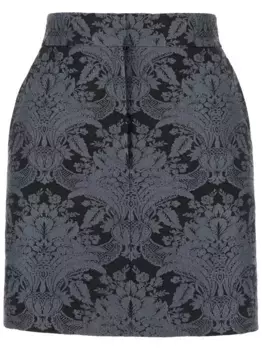 Жаккардовая юбка мини MAX MARA, синий