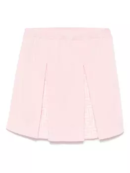 Жаккардовая юбка мини с логотипом FF Fendi Kids, розовый