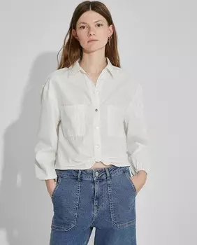 Жаккардовая женская блузка с пышными рукавами и длинными рукавами Nalle, светло-бежевый