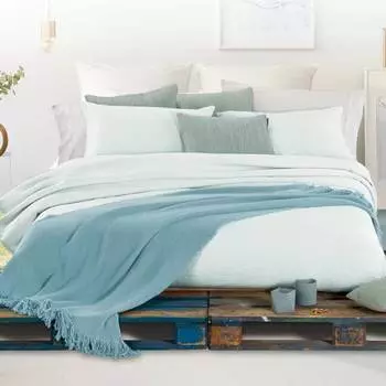 Жаккардовое хлопковое одеяло Manterol, зеленый