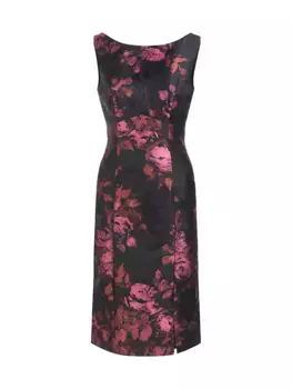 Жаккардовое коктейльное платье Astere Rosemoor Kay Unger, мультиколор