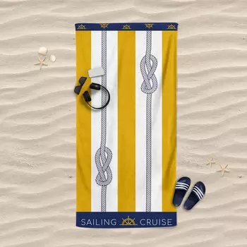 Жаккардовое махровое пляжное полотенце из чистого хлопка - Savoia Daunex