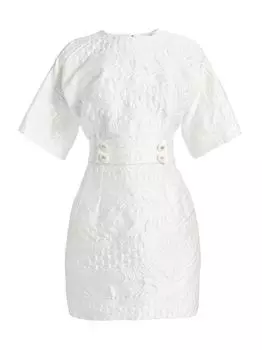 Жаккардовое мини-платье Carretto с короткими рукавами DOLCE&GABBANA