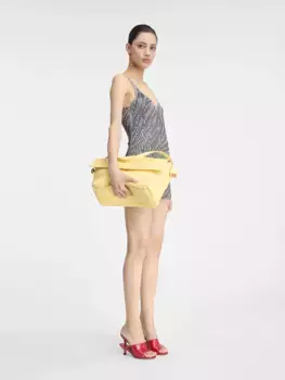 Жаккардовое мини-платье «Зебра» Jacquemus, черно-белый