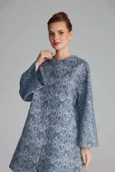 Жаккардовое пальто Gusto, синий