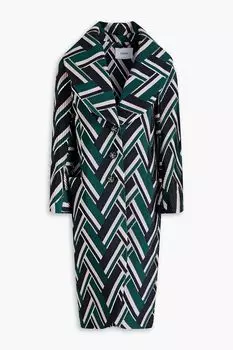 Жаккардовое пальто Tanner в стиле клоке ERDEM, изумрудный