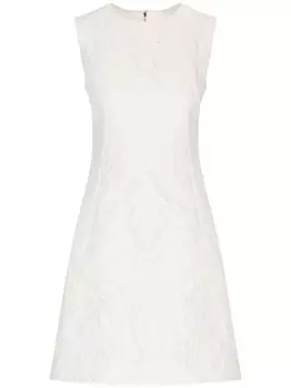 Жаккардовое платье без рукавов Dolce & Gabbana, белый