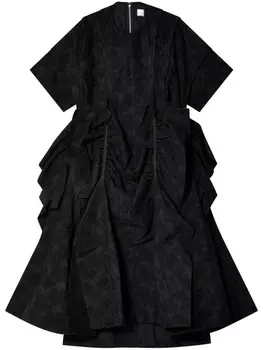Жаккардовое платье Comme des Garons TAO со сборками, черный