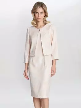 Жаккардовое платье и жакет Gina Bacconi Lily, персиковый