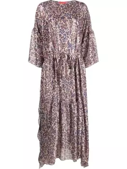 Жаккардовое платье-кафтан Cascata с цветочным узором La DoubleJ, бежевый