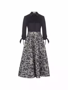 Жаккардовое платье макси Fem Kazakhstan, тёмно-синий