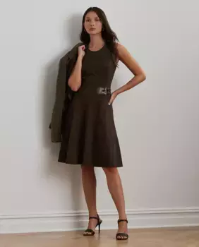 Жаккардовое платье миди без рукавов Lauren Ralph Lauren, зеленый