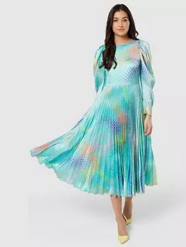 Жаккардовое платье миди Closet London, зеленый