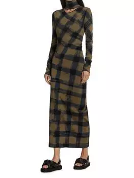 Жаккардовое Платье - Миди Proenza Schouler Brushstroke с вырезами, мультиколор