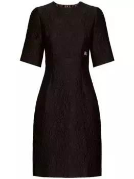 Жаккардовое платье миди с цветочным узором DOLCE & GABBANA, черный