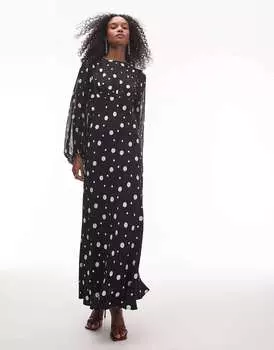 Жаккардовое платье миди с присборенной грудью и присборенной грудью Topshop