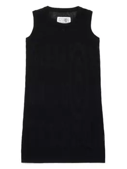Жаккардовое платье MM6 Maison Margiela Kids, черный