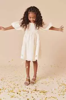 Жаккардовое платье Next, бежевый