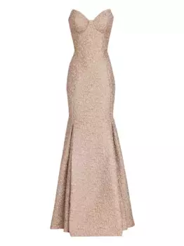 Жаккардовое платье Olympiah, золотой