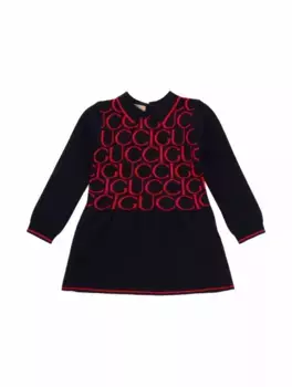 Жаккардовое платье-поло Gucci, мультиколор