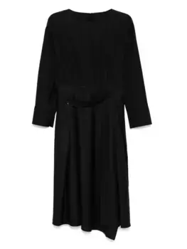 Жаккардовое платье с длинными рукавами LESS, черный