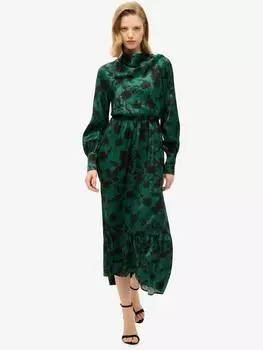 Жаккардовое платье с макси-капюшоном на шее Superdry, цвет Sketch Floral Teal