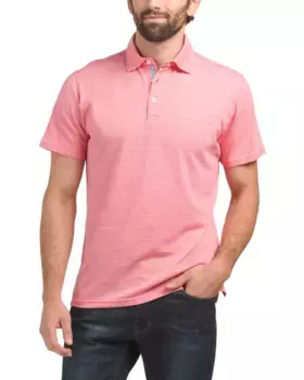 Жаккардовое поло с бриллиантами Tailorbyrd, коралловый