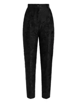 Жаккардовые брюки DOLCE & GABBANA, черный