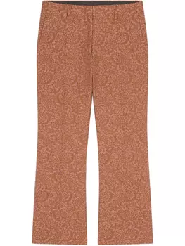 Жаккардовые брюки DRIES VAN NOTEN с узором, нейтральный