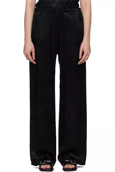 Жаккардовые брюки Mm6 Maison Margiela, черный