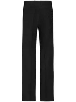 Жаккардовые брюки прямого кроя ETRO, черный