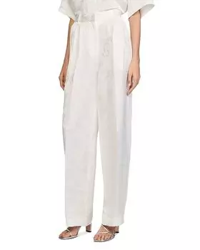 Жаккардовые брюки с цветочным узором Sandro, белый