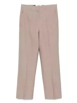 Жаккардовые брюки с логотипом FF FENDI, коричневый