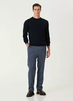 Жаккардовые брюки с микроузором Etro, синий