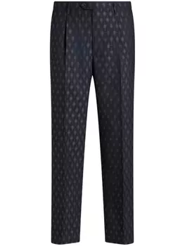 Жаккардовые брюки средней посадки ETRO, синий