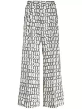 Жаккардовые брюки строгого кроя ETRO, белый