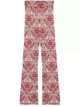 Жаккардовые брюки узкого кроя с узором пейсли Rabanne, красный