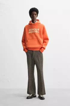 Жаккардовые брюки x harry lambert ZARA, темный хаки