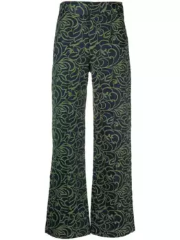 Жаккардовые брюки Yoshitomo DESTREE, зеленый