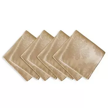 Жаккардовые дамасские салфетки Elrene Barcelona, набор из 4 шт. Elrene Home Fashions, цвет Tan/Beige