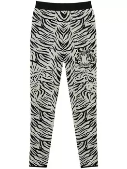 Жаккардовые легинсы MYFO TWINSET, черный