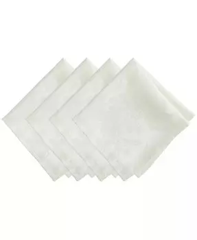 Жаккардовые праздничные салфетки Elrene Poinsettia, набор из 4 шт, слоновая кость