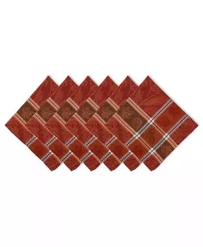 Жаккардовые салфетки Harvest Botanical, набор из 6 шт Design Imports, оранжевый