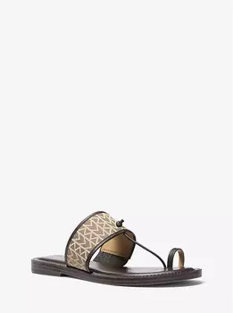 Жаккардовые сандалии Ashtin mk2000 с логотипом Michael Kors, бежевый