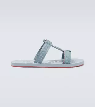 Жаккардовые сандалии Surf Christian Louboutin, синий