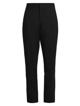 Жаккардовые шерстяные классические брюки Versace, черный