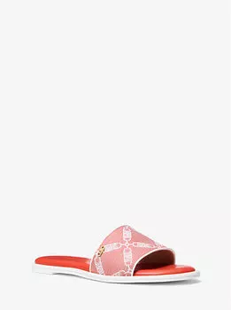 Жаккардовые шлепанцы с логотипом Saylor Empire Michael Kors, коралловый