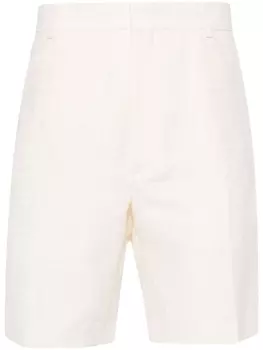 Жаккардовые шорты-бермуды с логотипом FF FENDI, бежевый