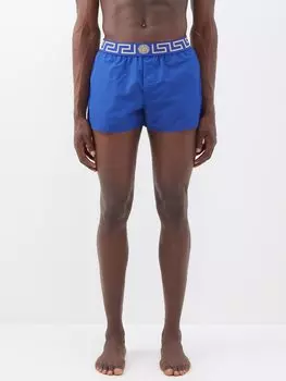 Жаккардовые шорты для плавания с декором medusa Versace, синий